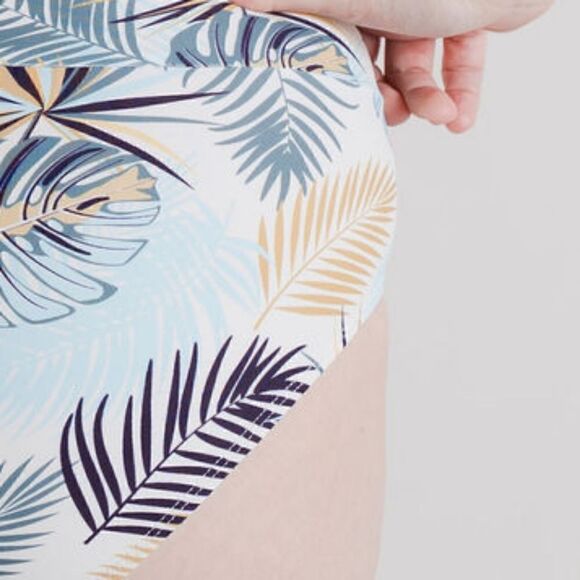 NWT 2XL - Midrise Full Coverage Briefs Bikini Swim Bottom in Palm Print - Picture 9 of 15